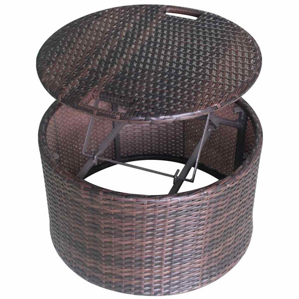 vidaXL Garden Daybeds with Cushions Brown Poly Rattan