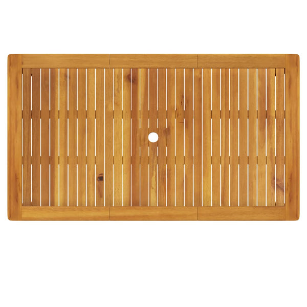 vidaXL Garden Table 140x80x74 cm Solid Acacia Wood
