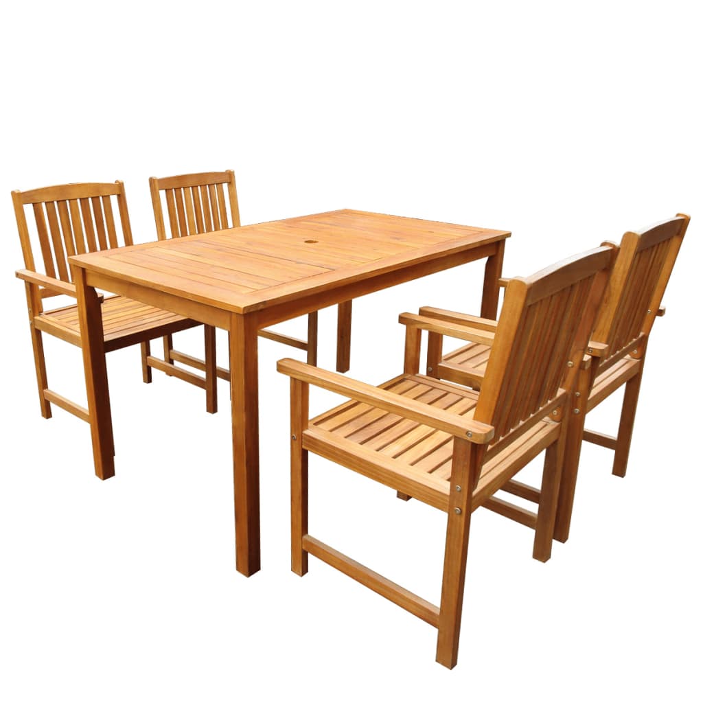 vidaXL 5-piece Garden Dining Set Solid Acacia Wood