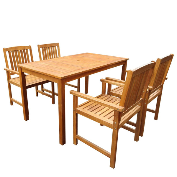 vidaXL 5-piece Garden Dining Set Solid Acacia Wood