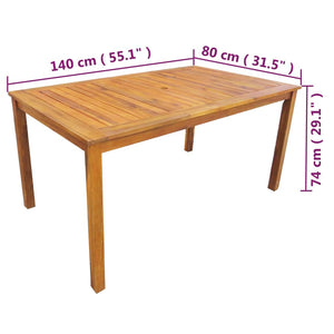 vidaXL 5-piece Garden Dining Set Solid Acacia Wood