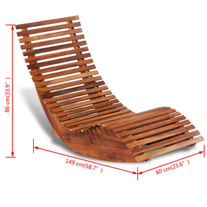 vidaXL Acacia Wood Rocking Lounger