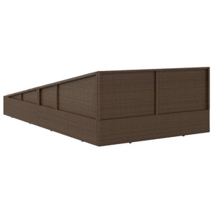 vidaXL Garden Daybed Brown 110x200 cm Poly Rattan