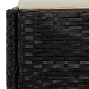 vidaXL Garden Daybed Black 110x200 cm Poly Rattan