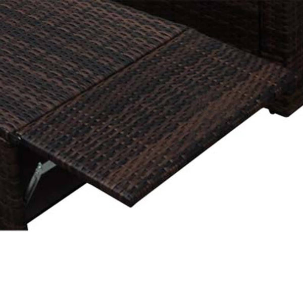vidaXL 2-Piece Garden Lounge Set with Cushions Poly Rattan Brown