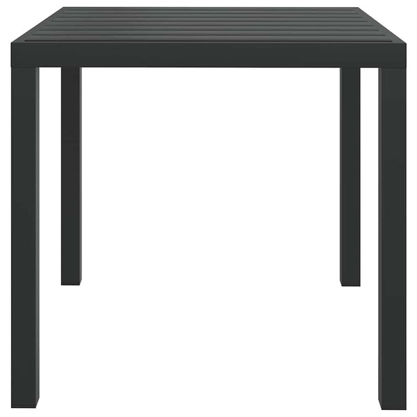 vidaXL Garden Table Black 80x80x74 cm Aluminum and WPC