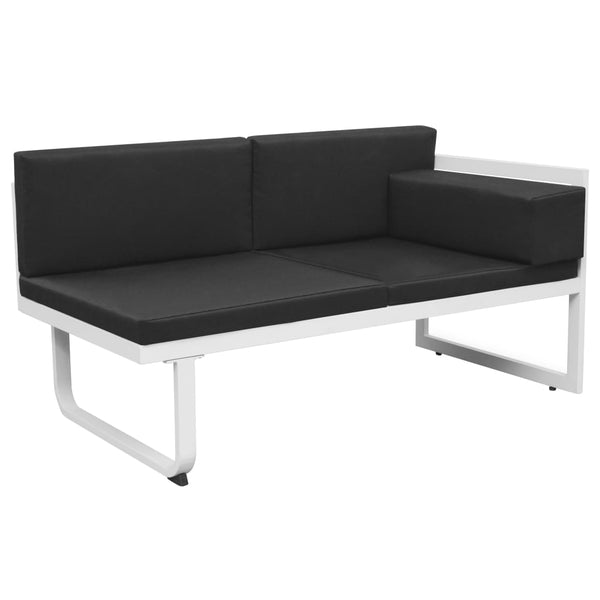 vidaXL 5-piece Garden Lounge Set Textilene Aluminium Black