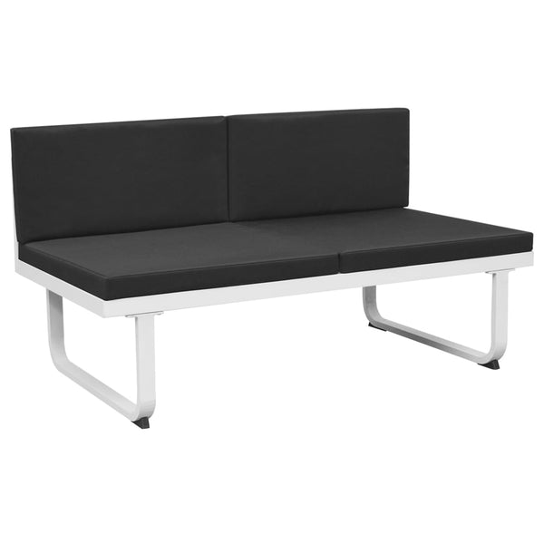 vidaXL 5-piece Garden Lounge Set Textilene Aluminium Black