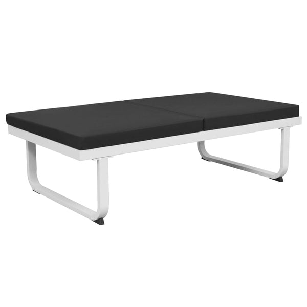 vidaXL 4-Piece Garden Lounge Set with Cushions Aluminum Black