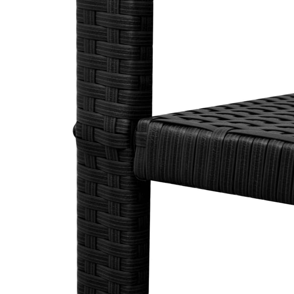vidaXL 3-Piece Bistro Set Poly Rattan Black