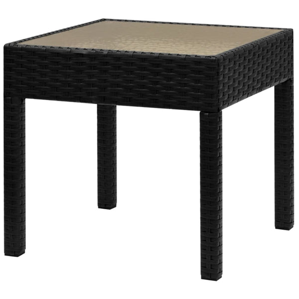 vidaXL 3-Piece Bistro Set Poly Rattan Black