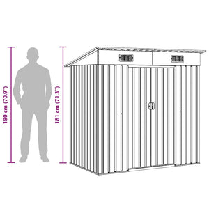vidaXL Garden Shed Green Metal