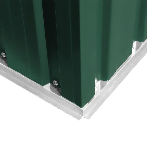 vidaXL Garden Shed Green Metal