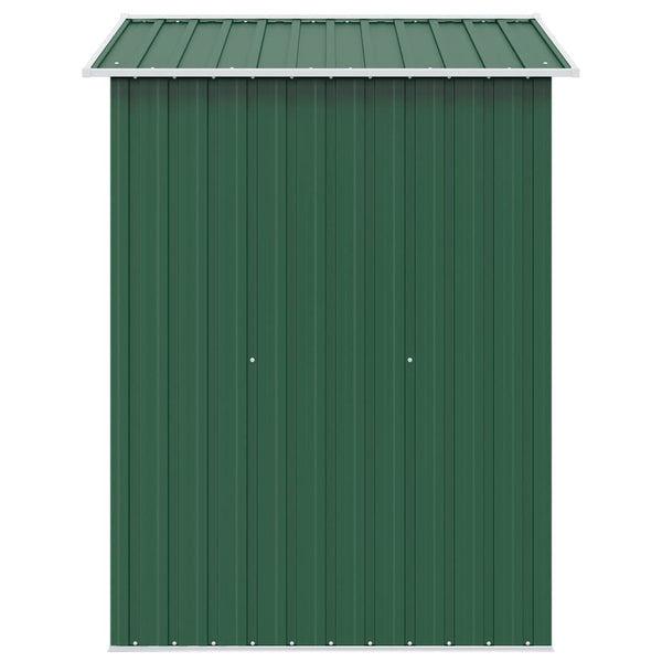 vidaXL Garden Shed Green Metal 204 x 132 x 186 cm