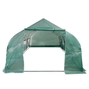 vidaXL Polytunnel Greenhouse Walk-in & Mobile Steel Frame 18 m²