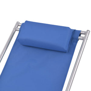 vidaXL Sun Loungers 2 pcs Steel Blue