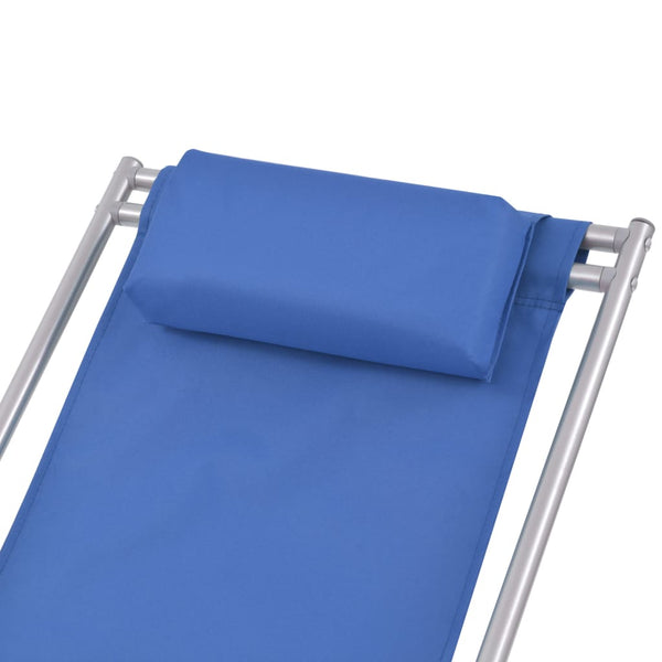 vidaXL Sun Loungers 2 pcs Steel Blue