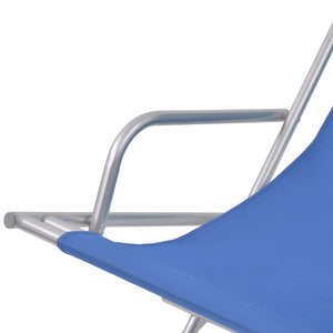 vidaXL Sun Loungers 2 pcs Steel Blue