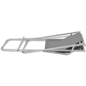 vidaXL Sun Loungers 2 pcs Steel Grey