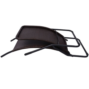 vidaXL Foldable Sun Lounger Poly Rattan Brown