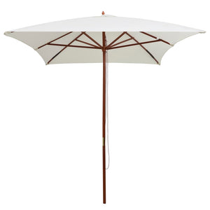 vidaXL Parasol 200x300 cm Wooden Pole Cream
