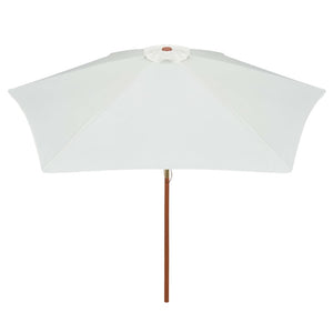 vidaXL Parasol 270×270 cm Wooden Pole Cream White
