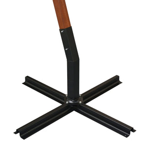 vidaXL Cantilever Parasol 350 cm Wooden Pole White
