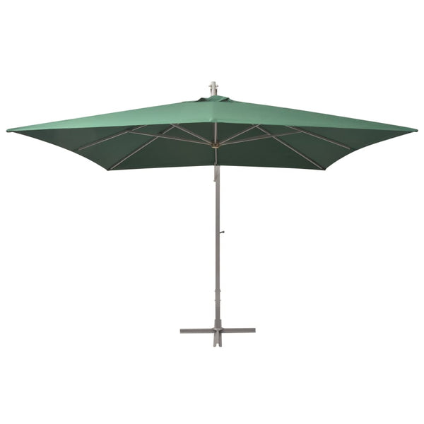 vidaXL Cantilever Parasol 300x300 cm Green Aluminum Pole