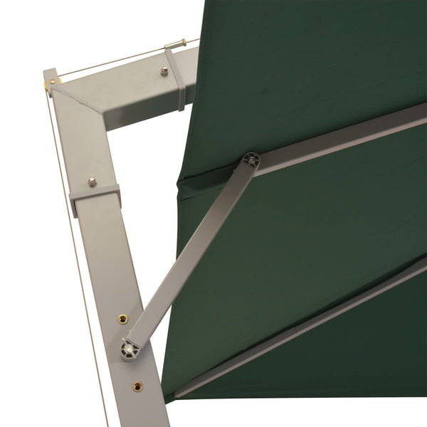 vidaXL Cantilever Parasol 300x300 cm Green Aluminum Pole