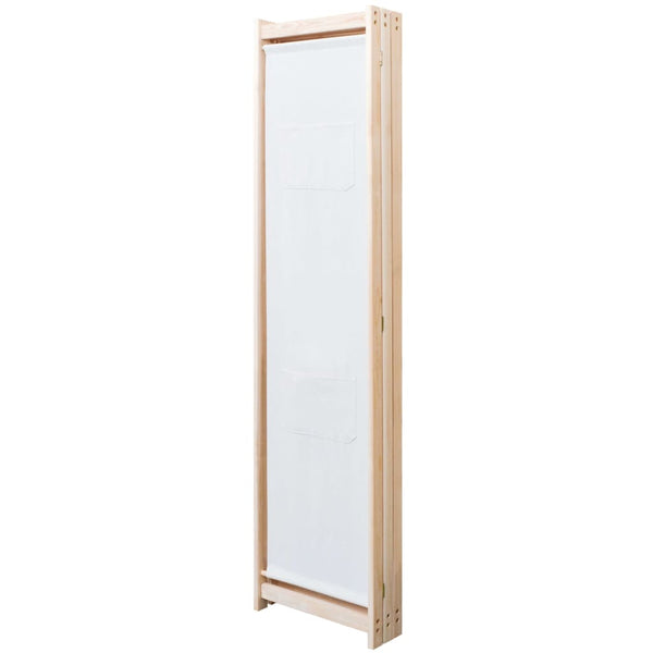 vidaXL 3-Panel Room Divider Cream 120 x 170 x 4 cm Fabric