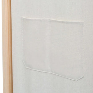 vidaXL 3-Panel Room Divider Cream 120 x 170 x 4 cm Fabric