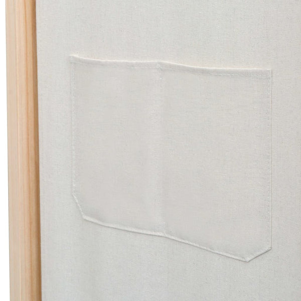 vidaXL 3-Panel Room Divider Cream 120 x 170 x 4 cm Fabric