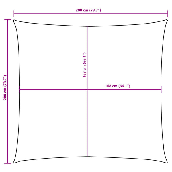 vidaXL Sun Shade Sail Oxford Fabric Square 2 x 2 m Terracotta