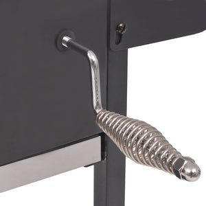 vidaXL Charcoal Smoker Grill with Shelf Black