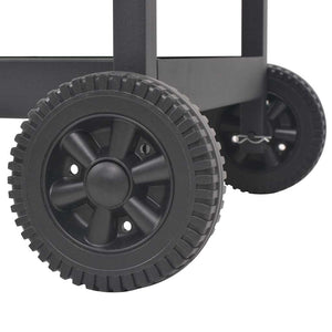 vidaXL Charcoal Smoker Grill with Shelf Black