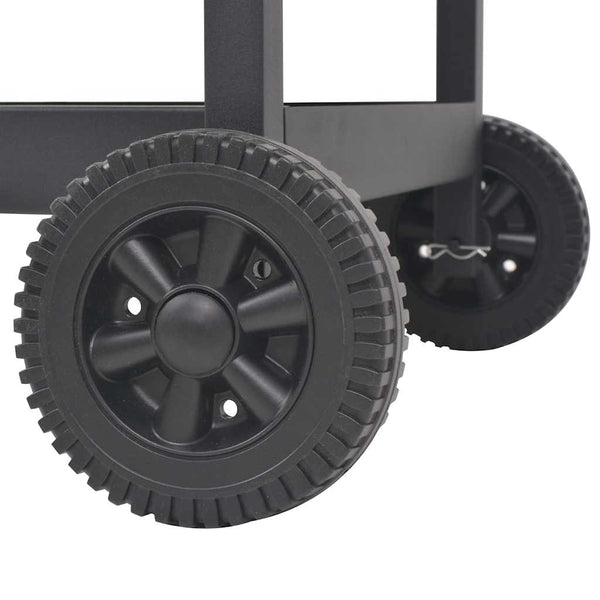 vidaXL Charcoal Smoker Grill with Shelf Black