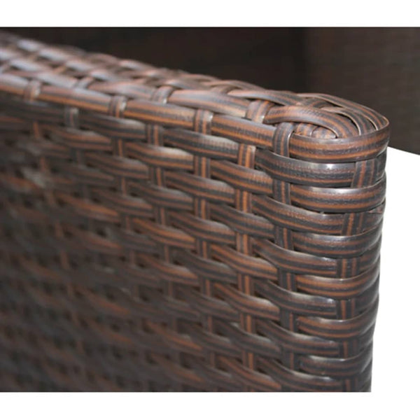 vidaXL Garden Chairs 2 pcs. Poly Rattan Brown