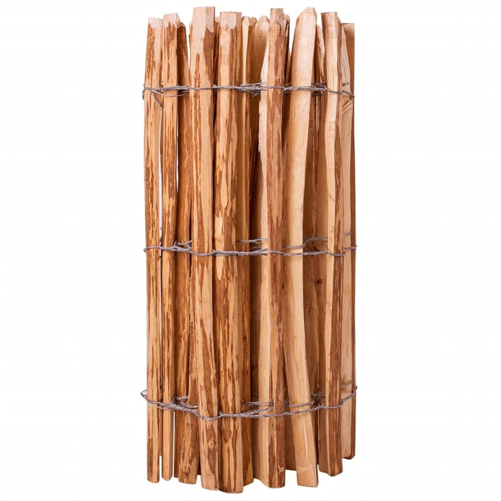 vidaXL Hazel Wood Picket Fence 90x500 cm