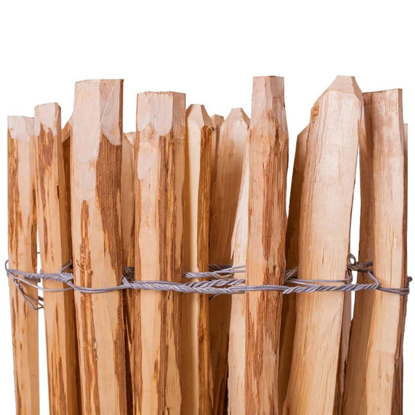 vidaXL Hazel Wood Picket Fence 90x500 cm