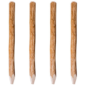 vidaXL Fence Posts with Pointed Ends 4 pcs. Hazelwood 120 cm