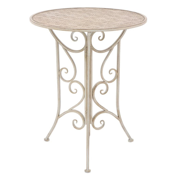 vidaXL 3-Piece Bistro Set Steel White