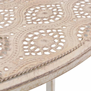 vidaXL 3-Piece Bistro Set Steel White