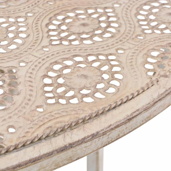 vidaXL 3-Piece Bistro Set Steel White