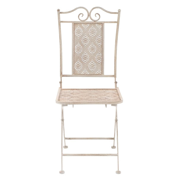 vidaXL 3-Piece Bistro Set Steel White