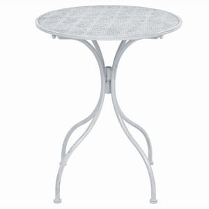 vidaXL 3-Piece Bistro Set Steel Grey and White