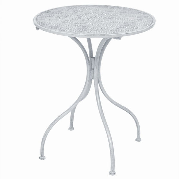 vidaXL 3-Piece Bistro Set Steel Grey and White