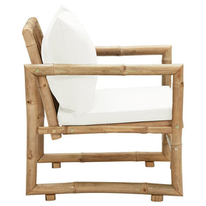 vidaXL Garden Chairs 2 pcs. with Cushions and Pillows Bamboo