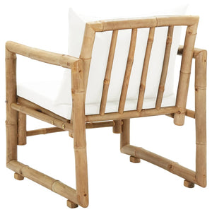 vidaXL Garden Chairs 2 pcs. with Cushions and Pillows Bamboo