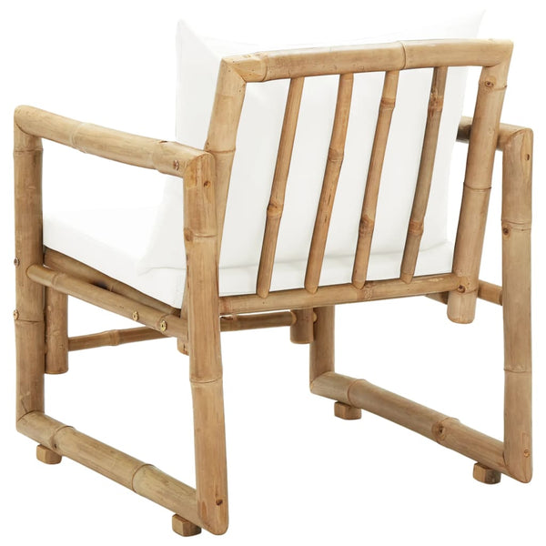 vidaXL Garden Chairs 2 pcs. with Cushions and Pillows Bamboo