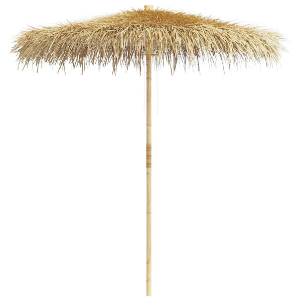 vidaXL Bamboo Parasol with Banana Leaf Roof 210 cm